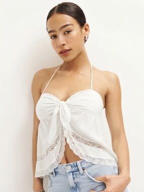 NWT Reformation Aubree Halter Top